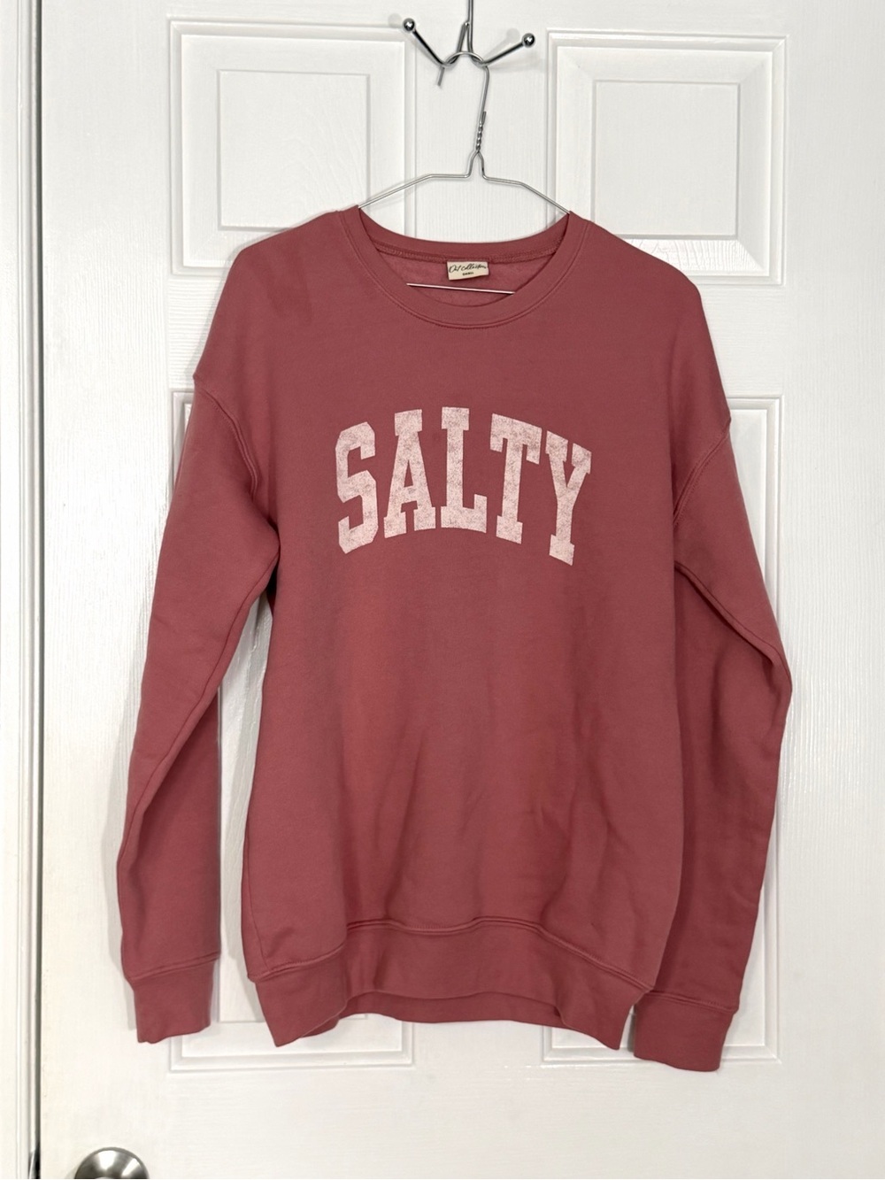 Salty Graphic Fleece Pullover Sweatshirt by OAT COLLECTIVE Small